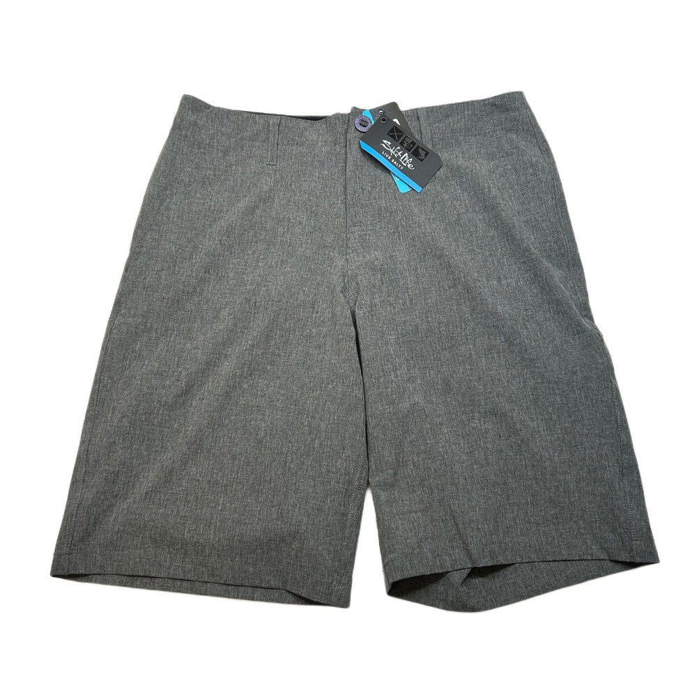 Salt Life Boardwalk Hybrid Shorts Mens Size 30‎ Gray Quick Dry Water On Land NEW